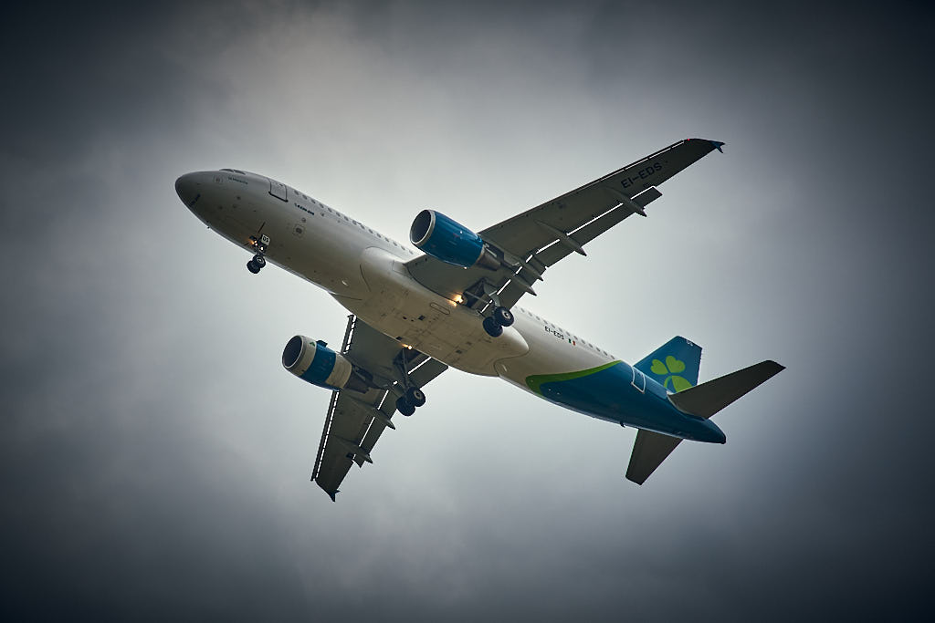 Avió d'Aer Lingus a punt d'aterrar a l'Aeroport de Barcelona